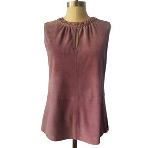 W BY WORTH Lavender Suede Sleeveless Top | SZ 4